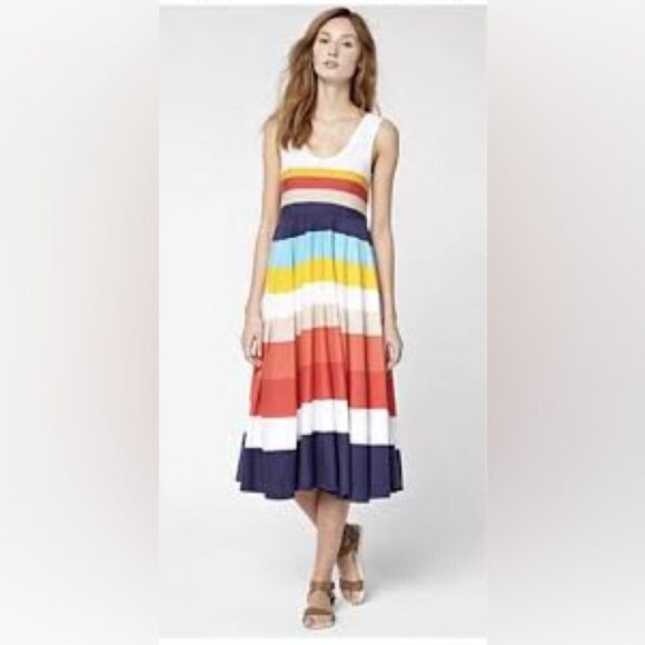 Lacoste Multicolor Striped Maxi Dress - Picture 1 of 12